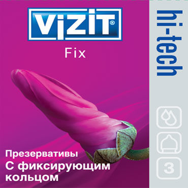 Vizit Hi-Tech Fix Презервативы с фиксирующим кольцом
