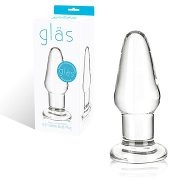 Glas Butt Plug, 8 см Прозрачный анальный плаг