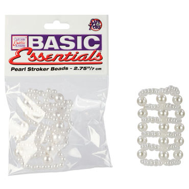 California Exotic Basic Pearl Stroker Насадка на пенис с бусинами california exotic basic pearl stroker насадка на пенис с бусинами