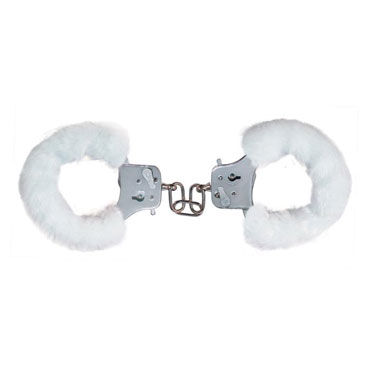 Toy Joy Furry Fun Cuffs, белые Наручники с мехом