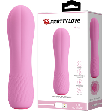 Baile Pretty Love Alise, светло-Розовый Водонепроницаемый вибратор со встроенным аккумулятором Baile Pretty Love Alise, светло-Розовый Водонепроницаемый вибратор со встроенным аккумулятором