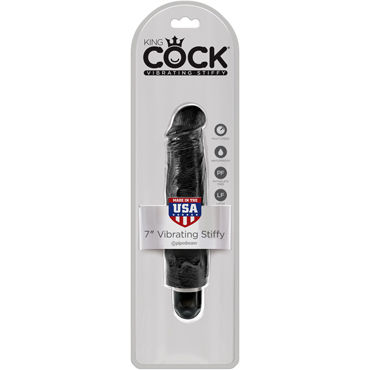 Pipedream King Cock 7'' Vibrating Stiffy, черный Вибратор-реалистик водонепроницаемый цена Pipedream King Cock 7'' Vibrating Stiffy, черный Вибратор-реалистик водонепроницаемый цены онлайн