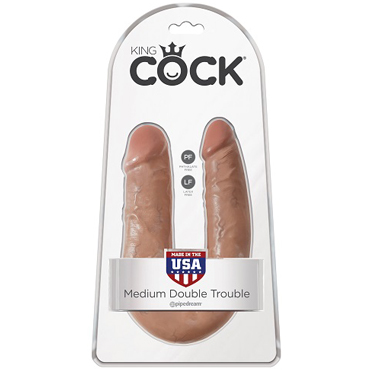 PipeDream King Cock Medium Double Trouble, загорелый Фаллоимитатор реалистик двусторонний цена PipeDream King Cock Medium Double Trouble, загорелый Фаллоимитатор реалистик двусторонний цены онлайн