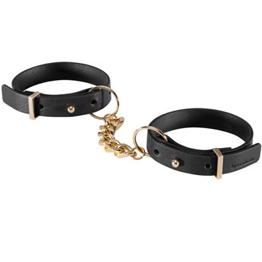 Bijoux Indiscrets MAZE Thin Handcuffs, черные Узкие наручники на цепочке